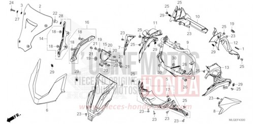 FRONT COVER (CRF1100A/AL/D/DL) CRF1100AP de 2023